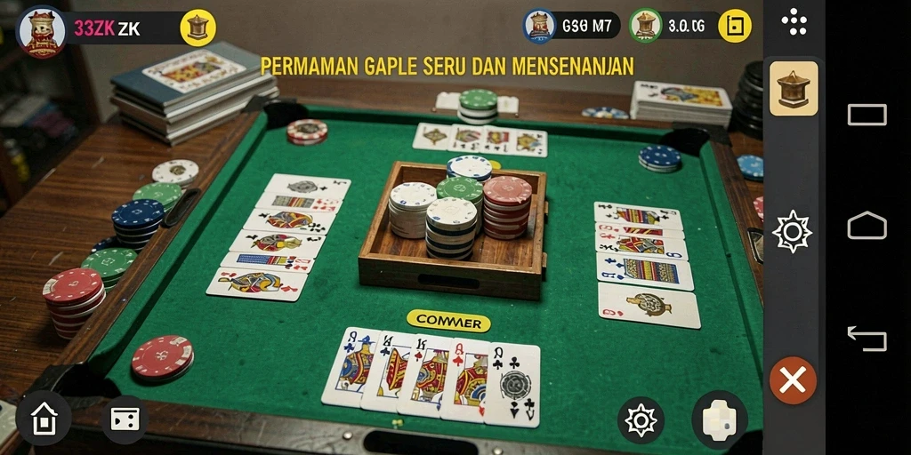 Tampilan gameplay Gaple yang seru dan interaktif.