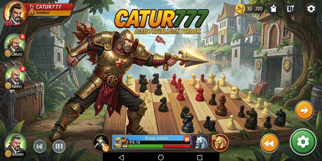 Tampilan gameplay dinamis dari CATUR777 yang mengasyikkan.