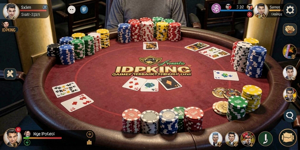 Gameplay menarik dari aplikasi poker IDPKING dengan visual yang memukau.