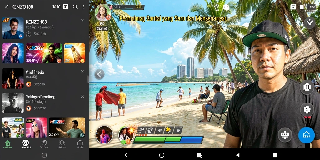Tampilan gameplay KENZO188 yang menarik dan penuh warna.