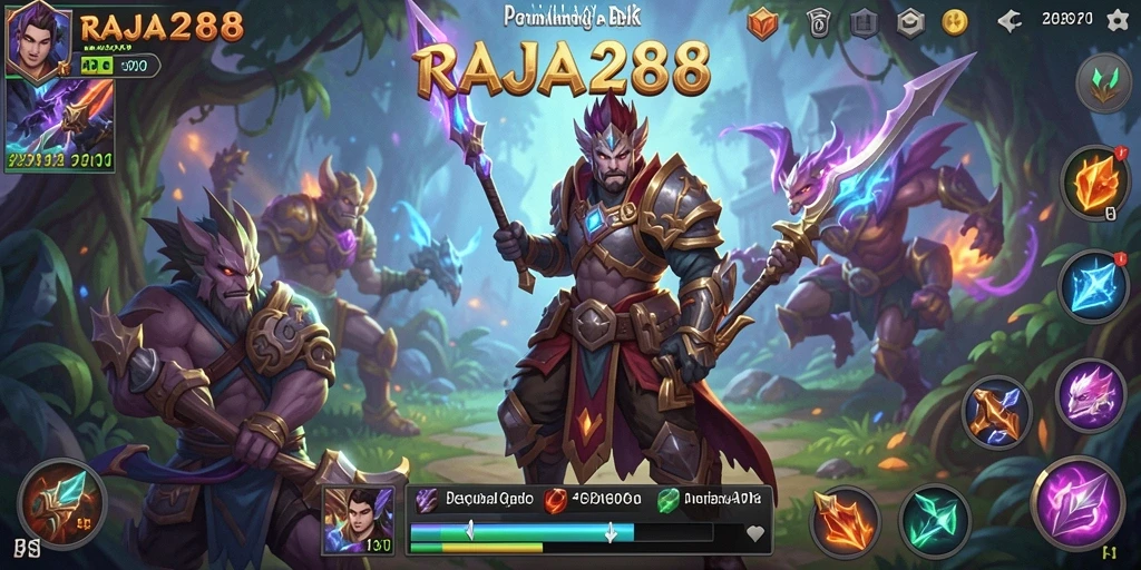 Tampilan dramatik dari pertarungan epic di RAJA288