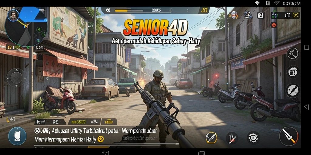 Tampilan antarmuka aplikasi SENIOR4D yang modern dan mudah dinavigasi.